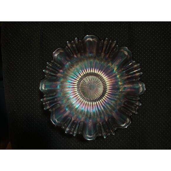 Vintage Northwood Carnival Glass Dark Marigold Ripple - Picture 8 of 8